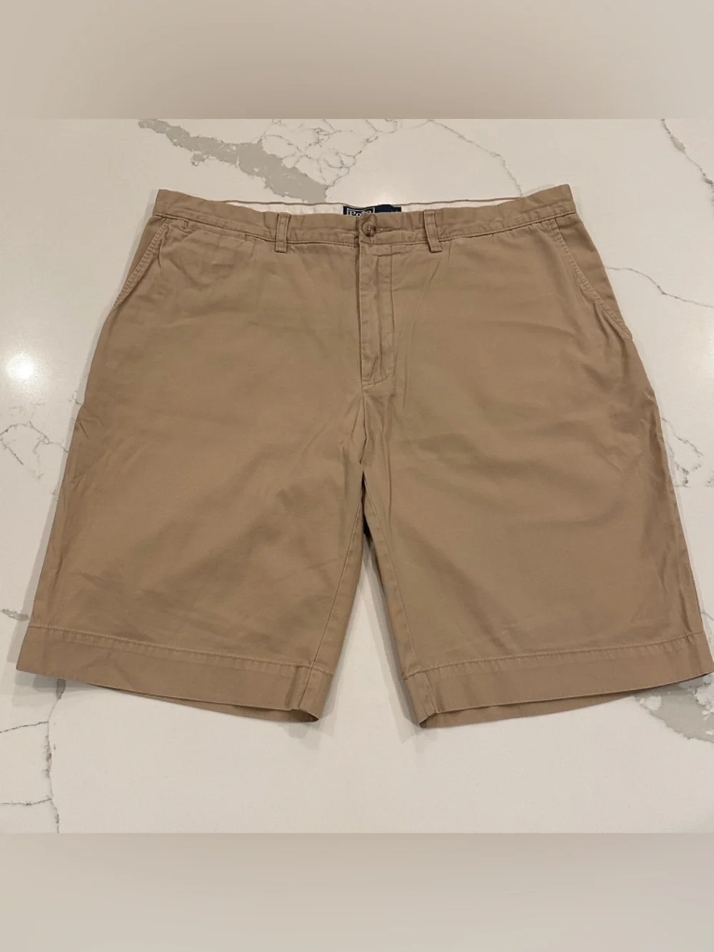 Vintage Polo Ralph Lauren Tan Cotton Chino Shorts Mens 36 Preppy Y2K 90s Classic